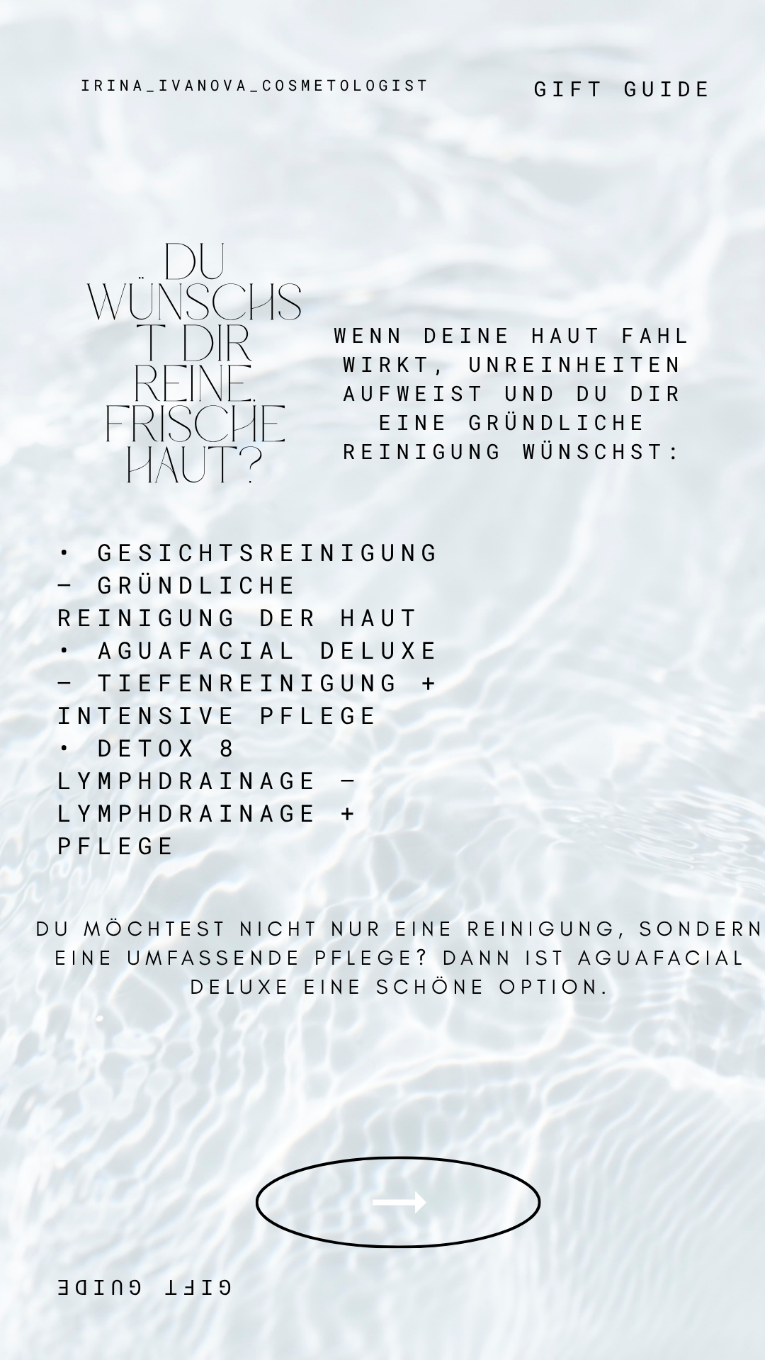 Reine und frische Haut