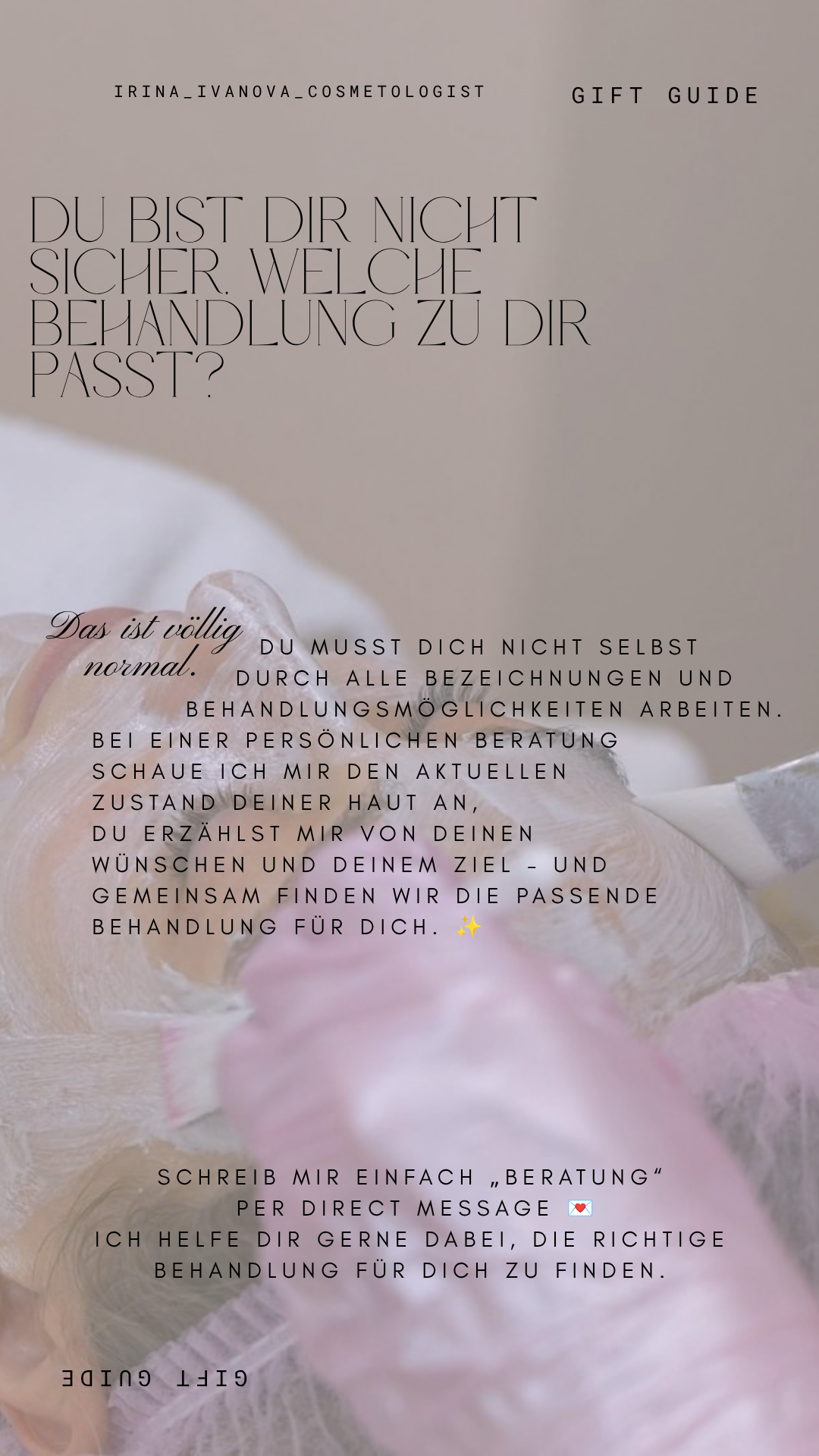 Persönliche Beratung zur Auswahl der passenden Behandlung